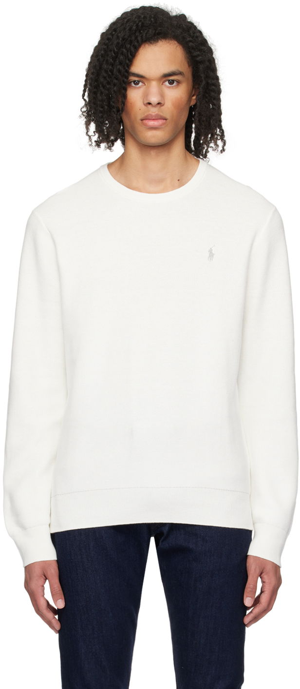 Cветр Polo by Ralph Lauren Textured Sweater білий | 710918163504