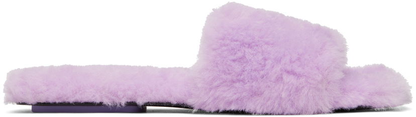 Одяг Marc Jacobs Marc Jacobs 'The J Marc' Teddy Slides Фіолетовий | 2F3FFL112F02