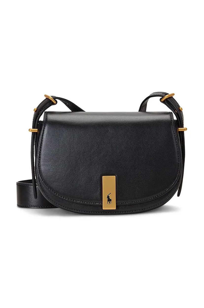 Сумка Polo by Ralph Lauren Leather Crossbody Bag чорний | 428891391