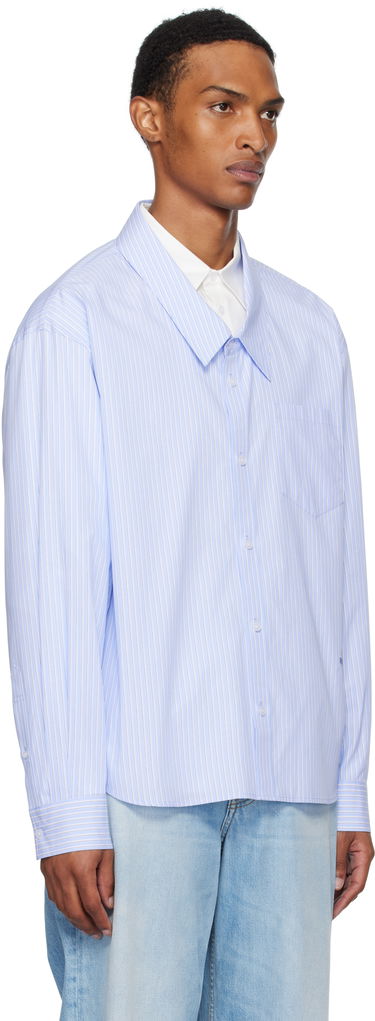 Сорочка We11done We11done Striped Layered Shirt Синій | WD-SH2-25-182-M-BL, 1