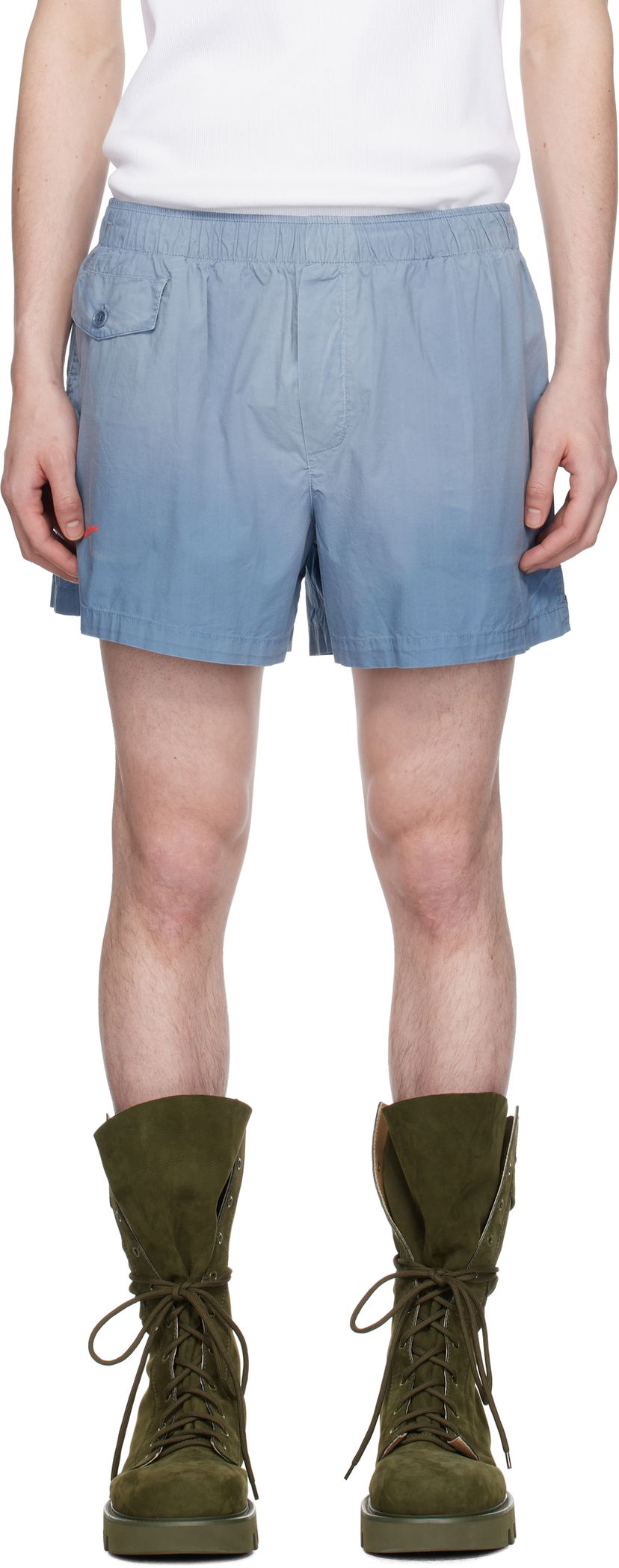 Шорти JW Anderson JW Anderson Logo Print Shorts Синій | SR0121-PG1764