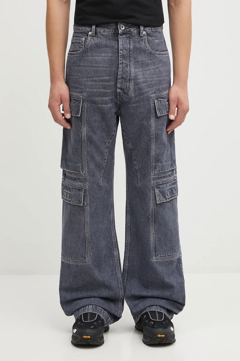 Штани карго Rick Owens Rick Owens DRKSHDW Double Cargo Jeans Сірий | DU02E7361.DGY