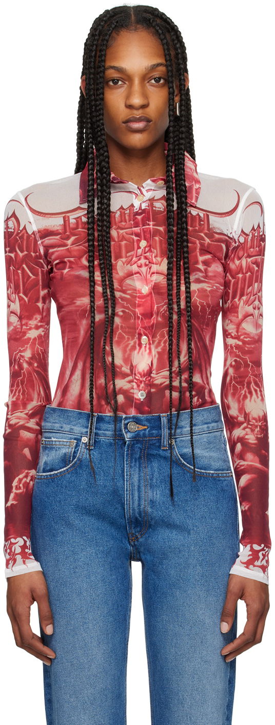 Сорочка Jean Paul Gaultier Gaultier 'The Diablo' Graphic Shirt Червоний | 24/25-U-CH015-T546-0130