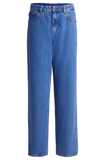Джинси BOSS Relaxed Fit Stonewashed Jeans Синій | 50517262