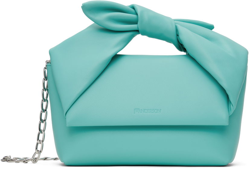 Сумка JW Anderson JW Anderson Medium Bow Twister Top Handle Bag Бірюзовий | HB0697-LA0355