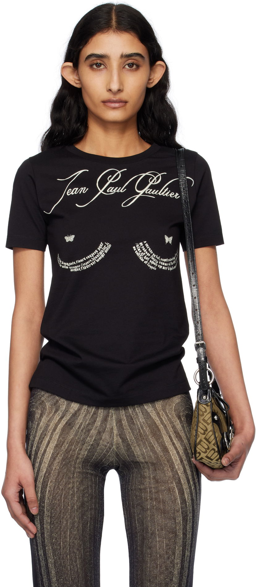 Футболка Jean Paul Gaultier Jean Paul Gaultier 'The Tattoo Poem' T-Shirt чорний | 25/34-F-TS117I-J087-0005
