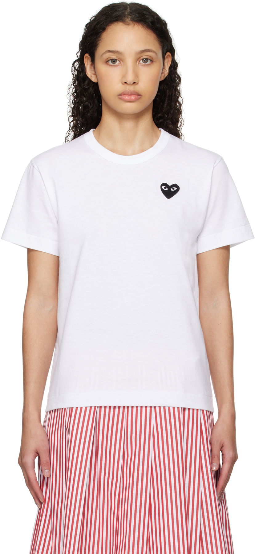 Футболка Comme des Garçons COMME des GARÇONS PLAY Heart T-Shirt білий | T064-051