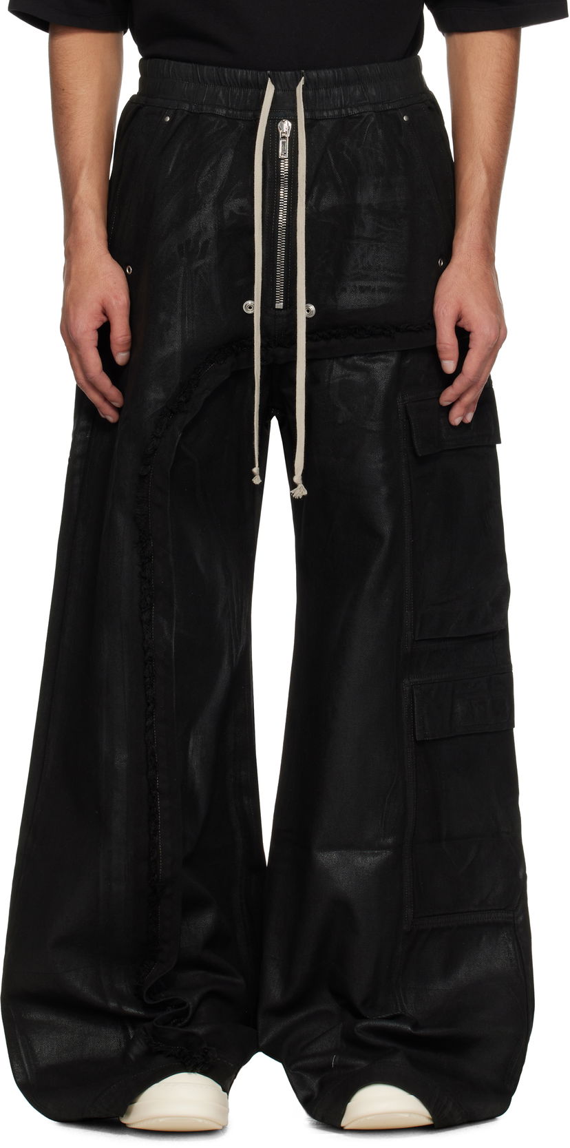 Штани карго Rick Owens Rick Owens DRKSHDW Hollywood Imbalanced Double Cargo Jumbo Belas Denim Cargo Pants чорний | DU01E3375 DCF