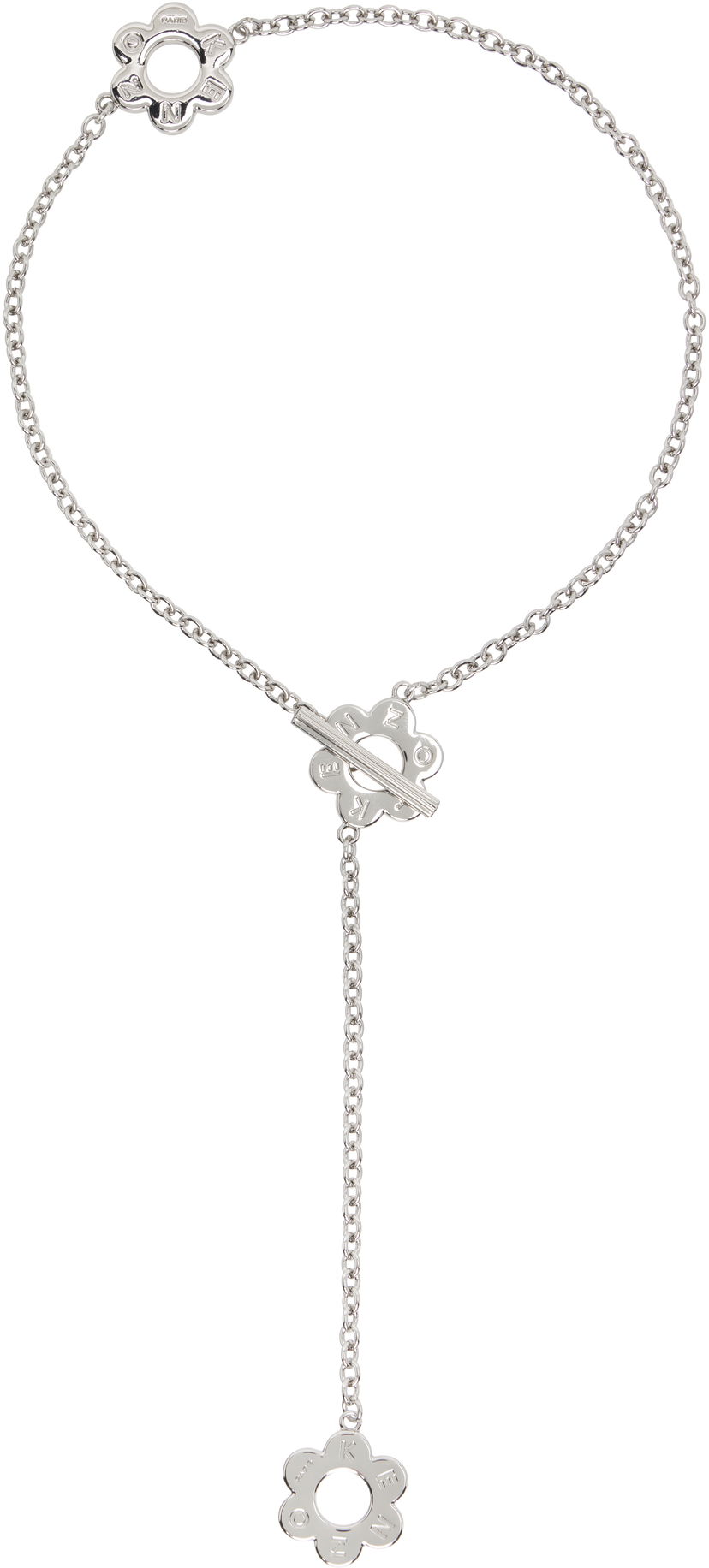 Кольє KENZO Kenzo 'KENZO Stamp' Flower Pendant Necklace Металік | FF58BI417M04