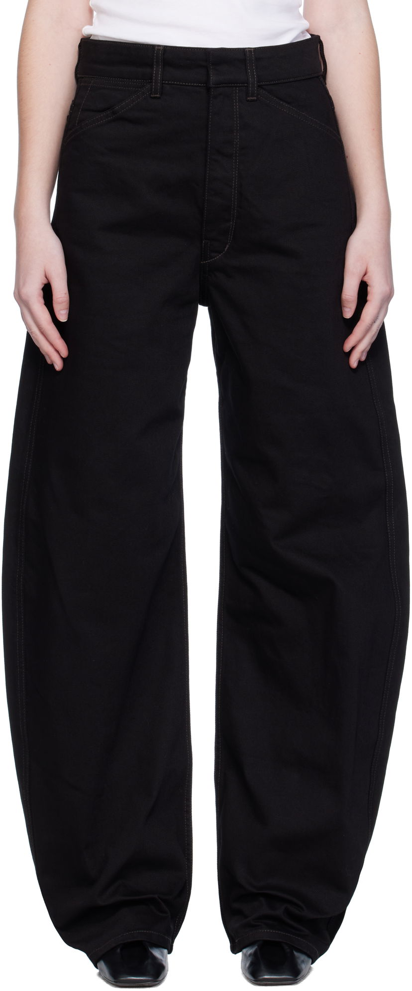 Джинси LEMAIRE Lemaire High Waisted Curved Jeans чорний | PA1264 LD1055