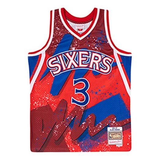 Джерсі Mitchell & Ness Mitchell & Ness Philadelphia Sixers Basketball Jersey Червоний | TFSM1253-P7696AIVSCAR