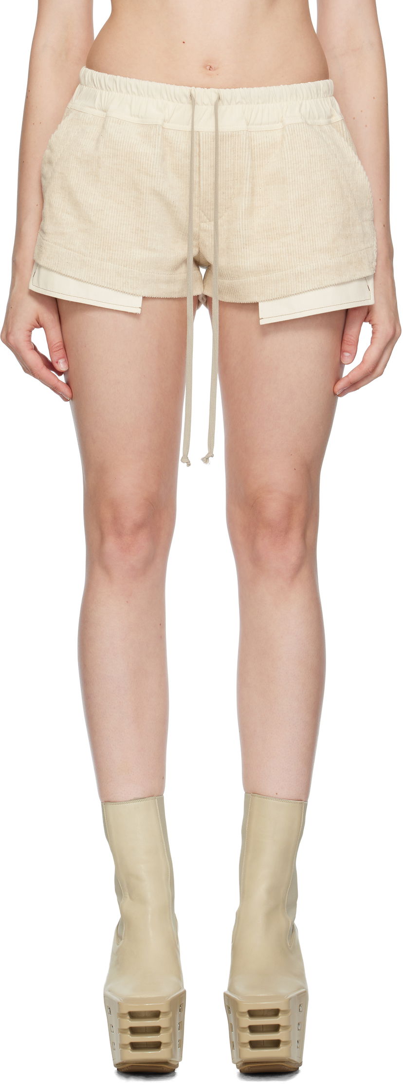 Шорти Rick Owens Rick Owens Fog Boxers Shorts бежевий | RP02E4316 MLC