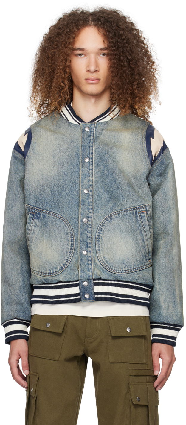 Куртка Rhude Lightning Bomber Jacket Синій | RHPS24JA06012305