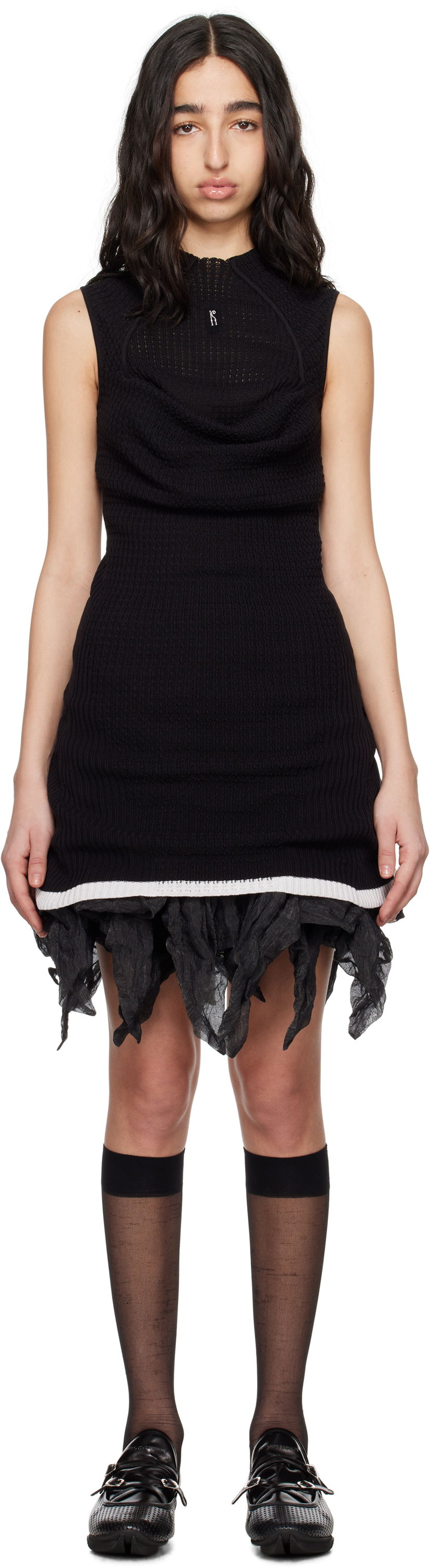 плаття KIKO KOSTADINOV Kiko Kostadinov Vecto Knit Tunic Minidress чорний | KKWSS25KN03-95