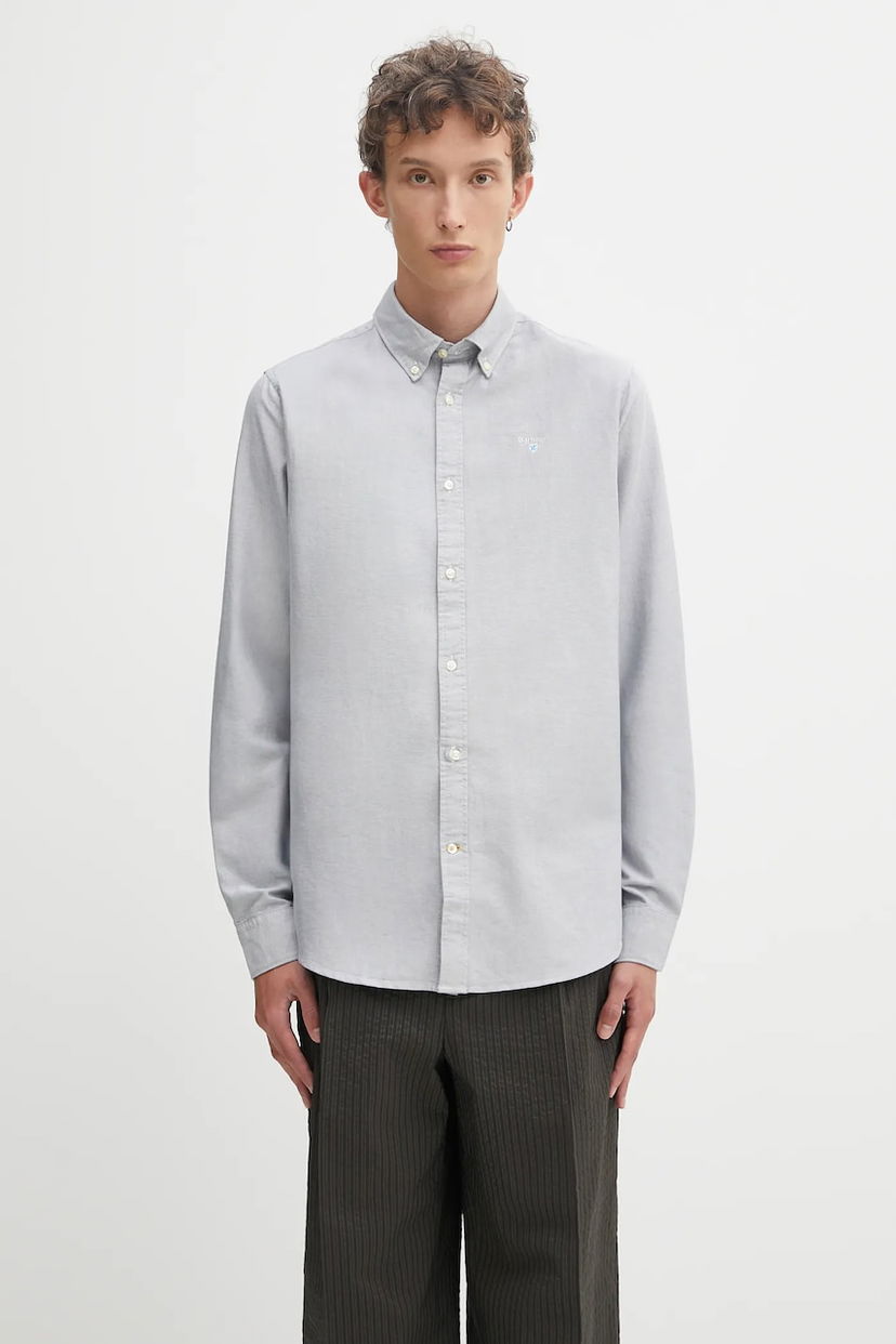 Сорочка Barbour Barbour Oxtown Tailored Slim Fit Button-Down Shirt Сірий | MSH5301BU43