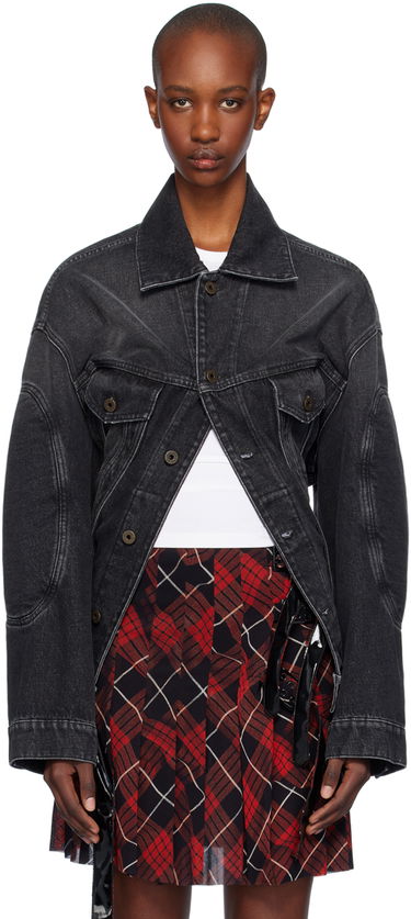Куртка Jean Paul Gaultier Gaultier Lacing Denim Jacket чорний | 24/31-F-VE070LP-D016-06, 0