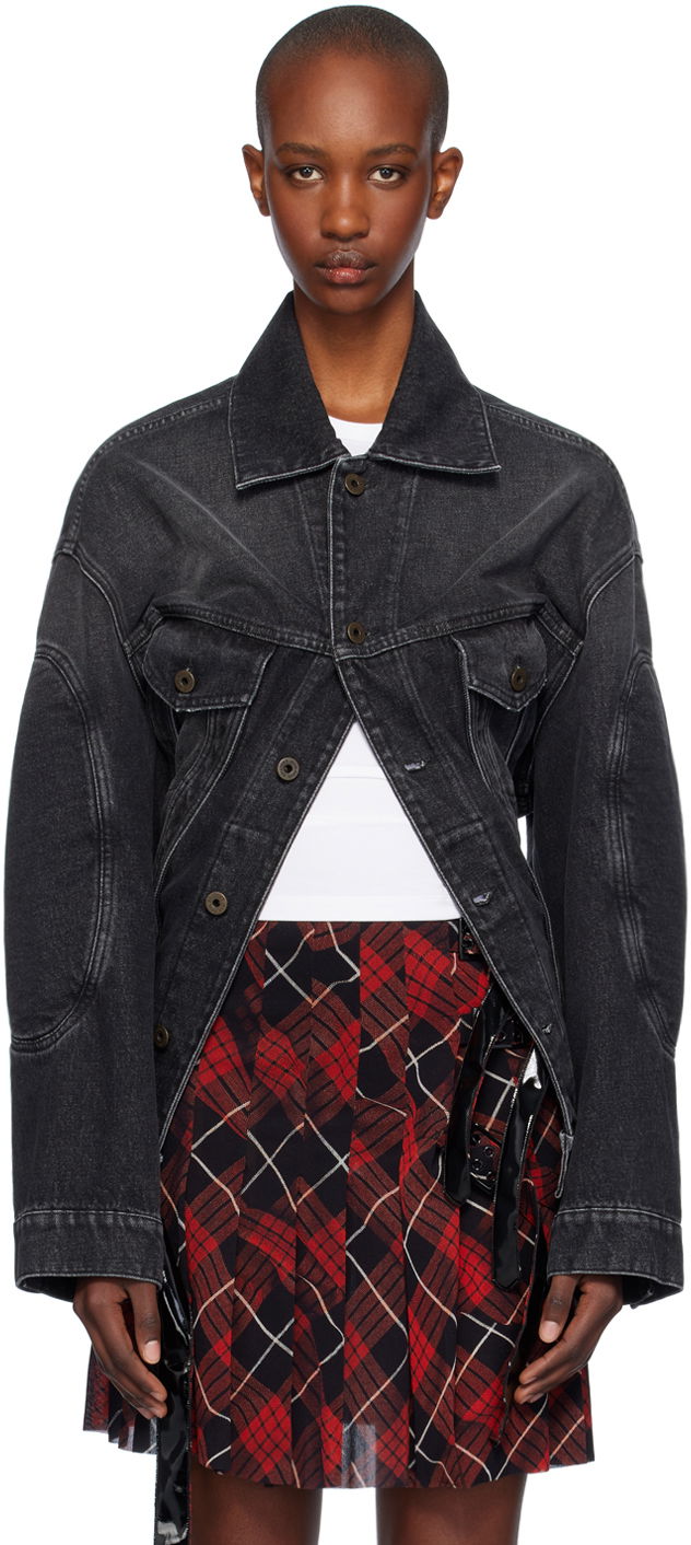 Куртка Jean Paul Gaultier Gaultier Lacing Denim Jacket чорний | 24/31-F-VE070LP-D016-06