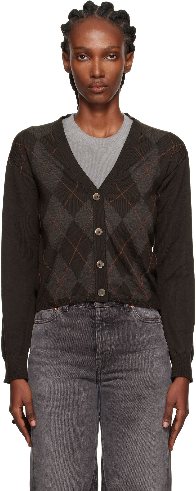 Cветр OUR LEGACY Our Legacy Ivy Cardigan Коричневий | W4253IP
