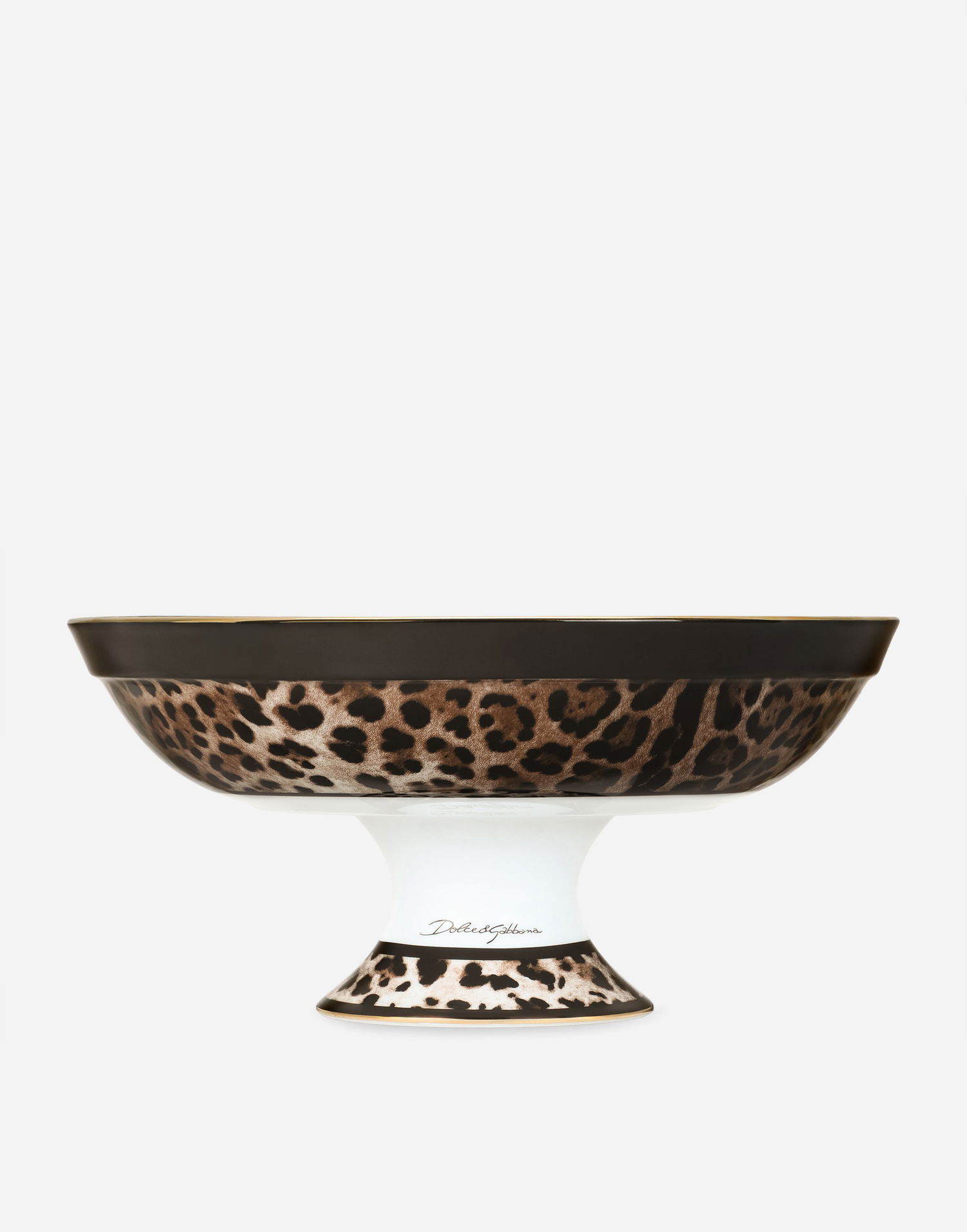 Домашній декор Dolce & Gabbana Dolce & Gabbana Porcelain Leopard Print Fruit Serving Bowl Різнокольоровий | TCC193TCAMUUL003, 0