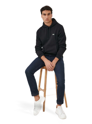 Світшоти Lacoste Organic Cotton Hoodie чорний | SH9623