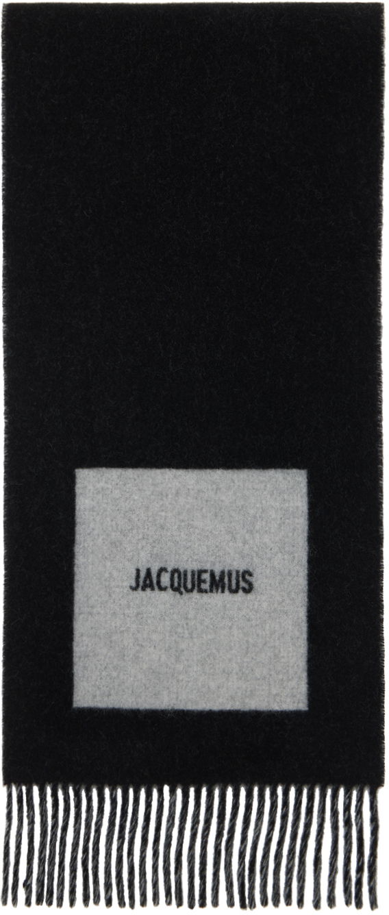 Шарф Jacquemus Square Scarf чорний | 24H246AC687-5202