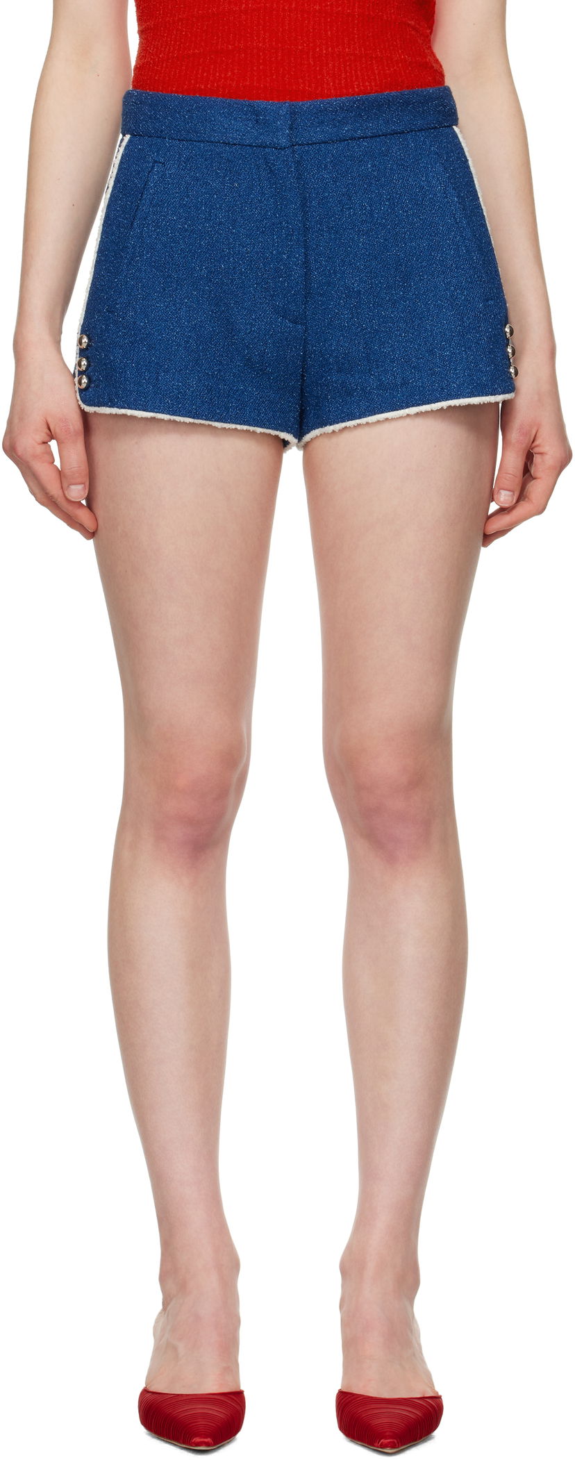 Шорти MSGM MSGM Cotton Shorts Синій | 3841MDB07 257112