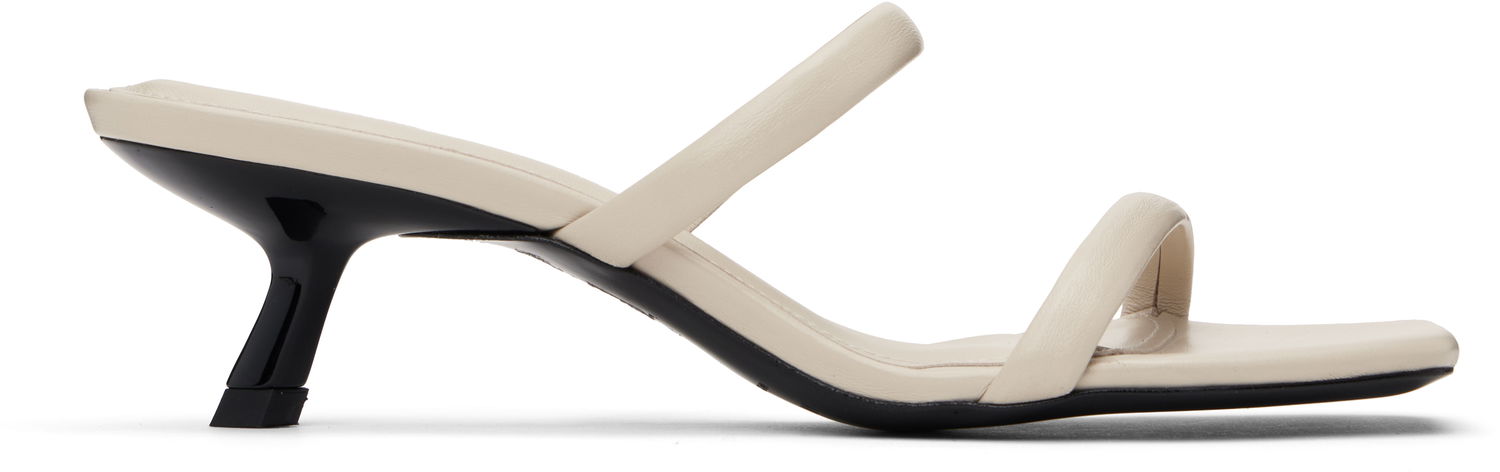 Догляд за взуттям Anine Bing ANINE BING Hilda Two-Strap Kitten Heel Mules бежевий | A-14-11101-IVY17, 0