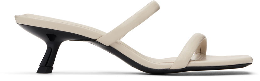 Догляд за взуттям Anine Bing ANINE BING Hilda Two-Strap Kitten Heel Mules бежевий | A-14-11101-IVY17