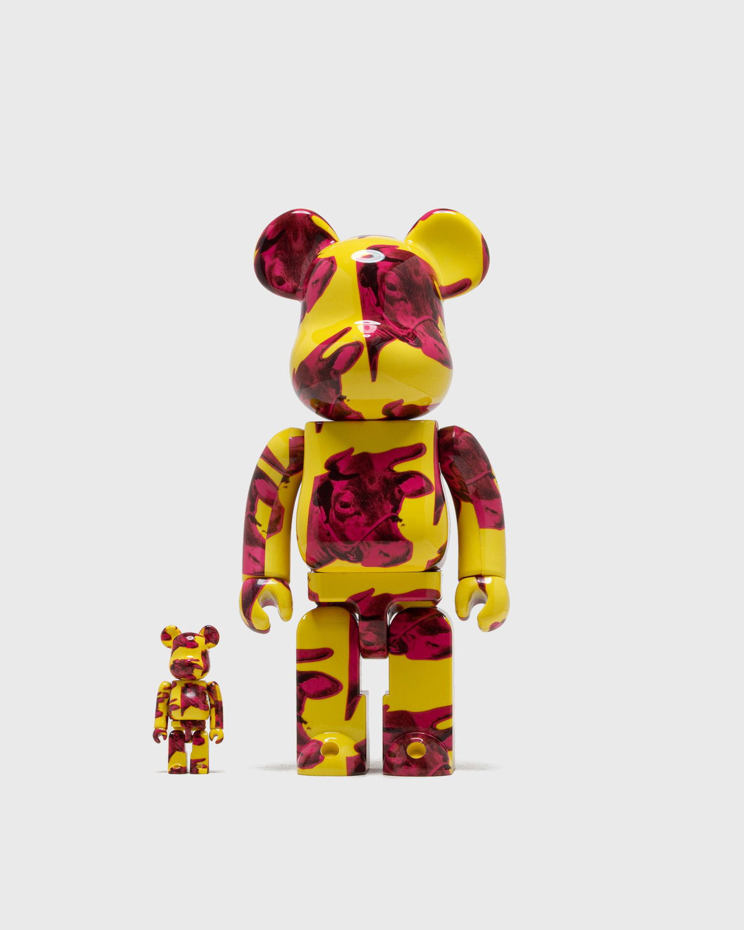 Колекційний Medicom Toy ANDY WARHOL COW WALLPAPER 100% & 400% BE@RBRICK Set Жовтий | MED1769, 0