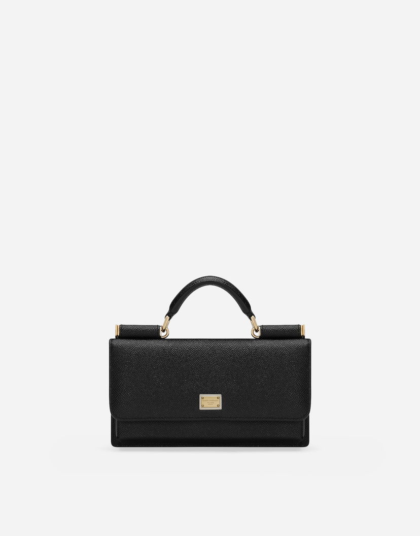 Сумочка Dolce & Gabbana Dolce & Gabbana Dauphine Print Calfskin Mini Bag чорний | BI3280A100180999