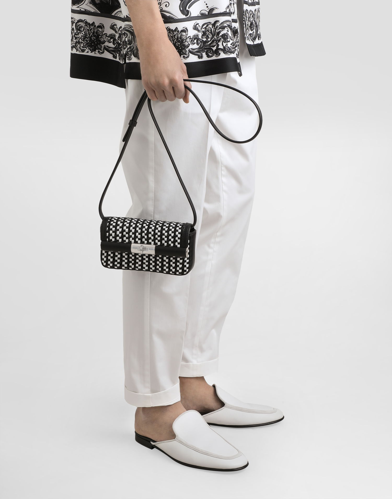 Сумка Dolce & Gabbana Dolce & Gabbana Marlene Minibag Crossbody With Checkered Weave Різнокольоровий | BP3415A9N7989697, 1