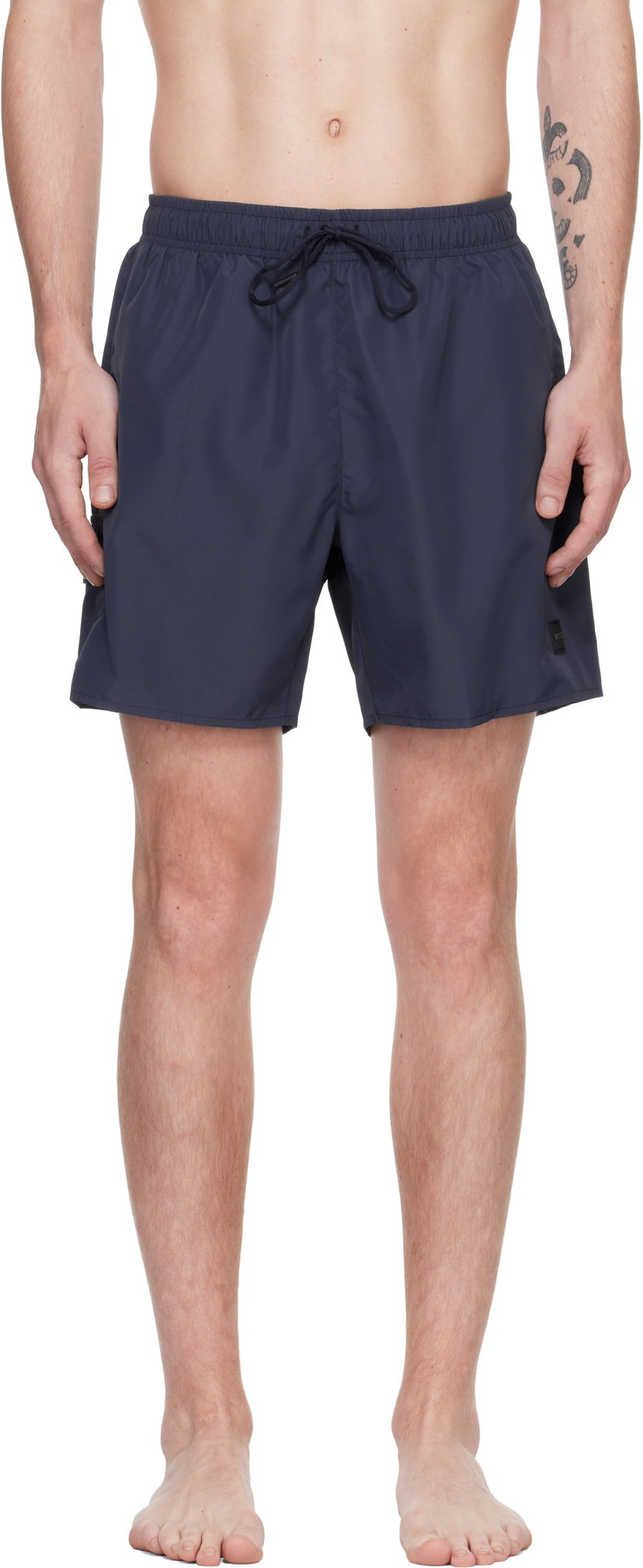 Купальники BOSS Swim Shorts With Flap Pockets темно-синій | 50534319