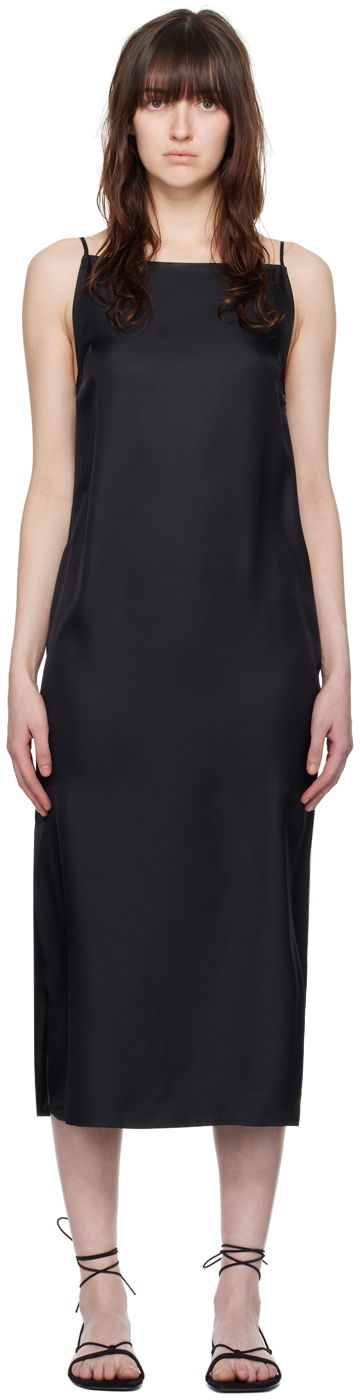 плаття Loulou de Saison Loulou de Saison Sulum Midi Slip Dress чорний | SULUM