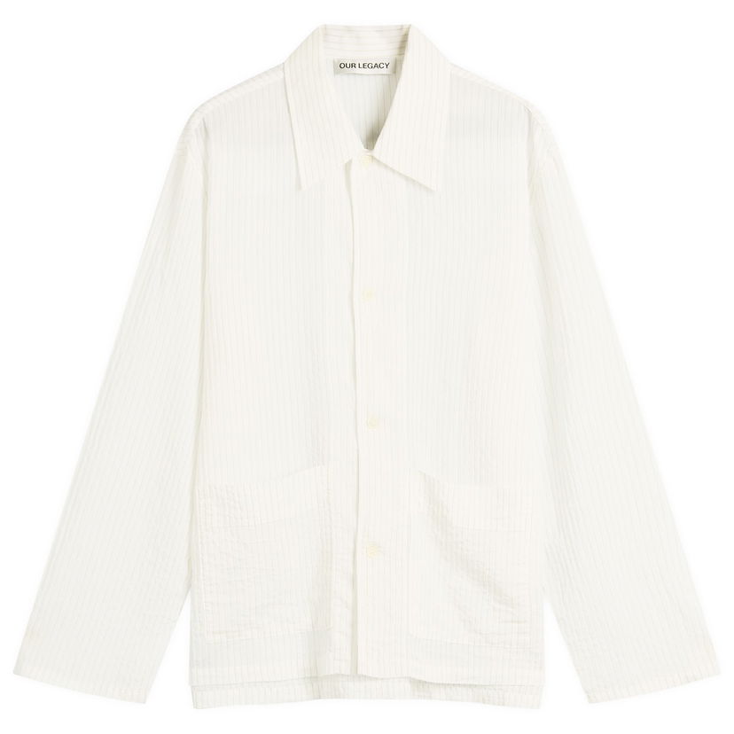 Сорочка OUR LEGACY Our Legacy Haven Stripe Viscose Jacket білий | M2252HB