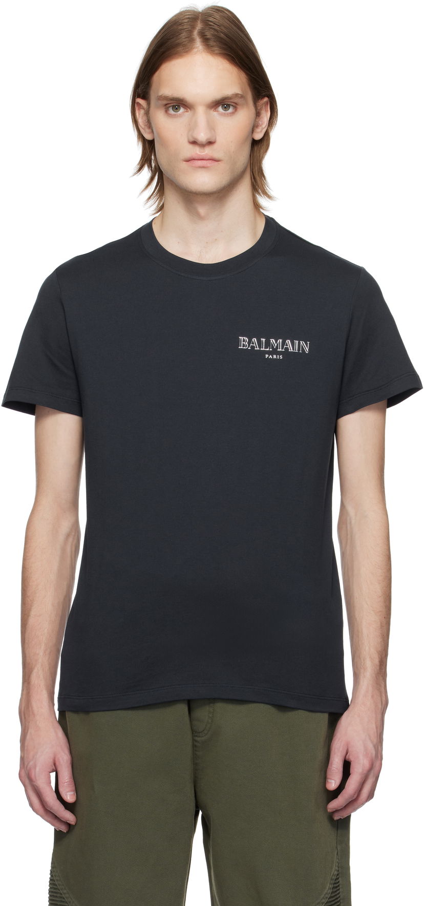 Футболка Balmain Balmain Vintage Gel T-Shirt чорний | EH0EF000BC98