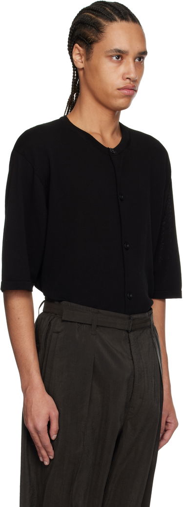 Cветр LEMAIRE Lemaire Short Sleeve Cardigan чорний | TO1371 LK1041, 4