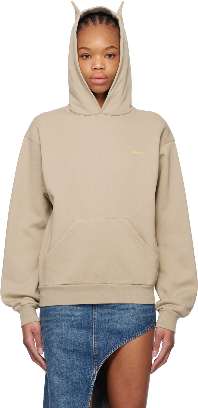 Світшоти Coperni Coperni Horn Hoodie бежевий | COPJS15BISF5010