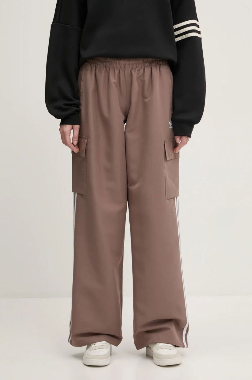 Спортивні штани adidas Originals adidas Originals Adicolor 3-Stripe Cargo Pants High Waist Коричневий | JC8138