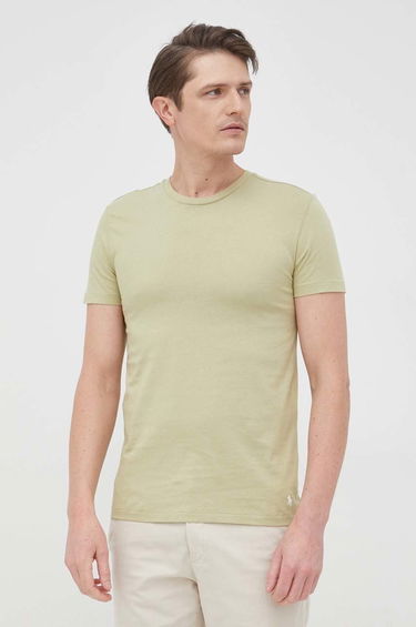 Футболка Polo by Ralph Lauren Crew Base Layer Tee - 3 Pack Зелений | 714830304013, 3