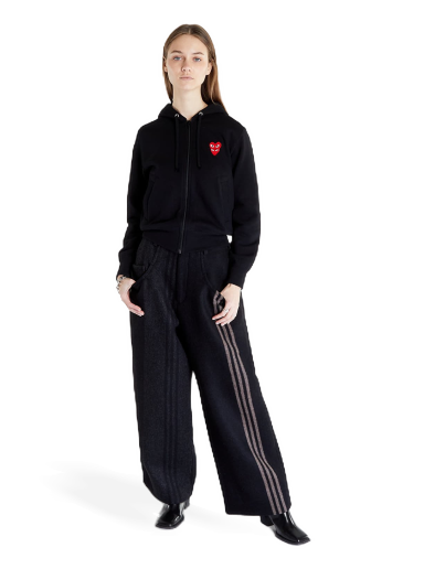 Світшоти Comme des Garçons Double Heart Zip Hoodie чорний | AZT293 black