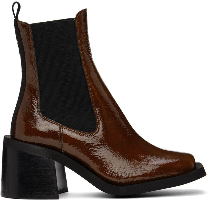 Кросівки та взуття GANNI GANNI Heeled Chelsea Boots Коричневий | S1814