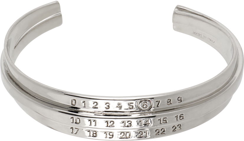 Браслет Maison Margiela MM6 Maison Margiela Triple Logo Cuff Bracelet Металік | SM6UY0095 P6627