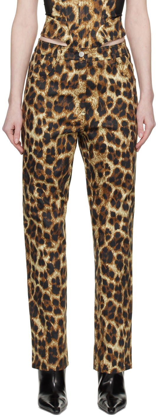 Джинси Miaou Miaou Junior Leopard Print Trousers Коричневий | 1010SCNIK