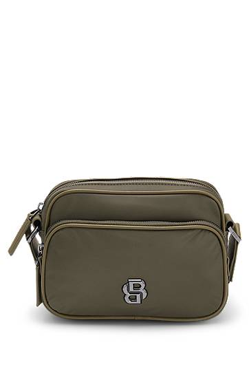 Сумочка BOSS SELECTED BY SHOHEI OHTANI Crossbody Bag with Double B Monogram Зелений | 50516790