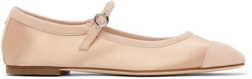 Аксесуари Aeyde Aeyde Uma Satin Toe-Cap Ballerina Flats Рожевий | A11-FL-RKLS08FL169-SS25-960-067