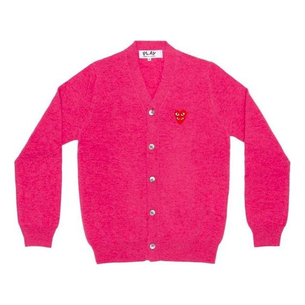 Cветр Comme des Garçons PLAY Family Heart Cardigan Рожевий | AZ-N076-051-4