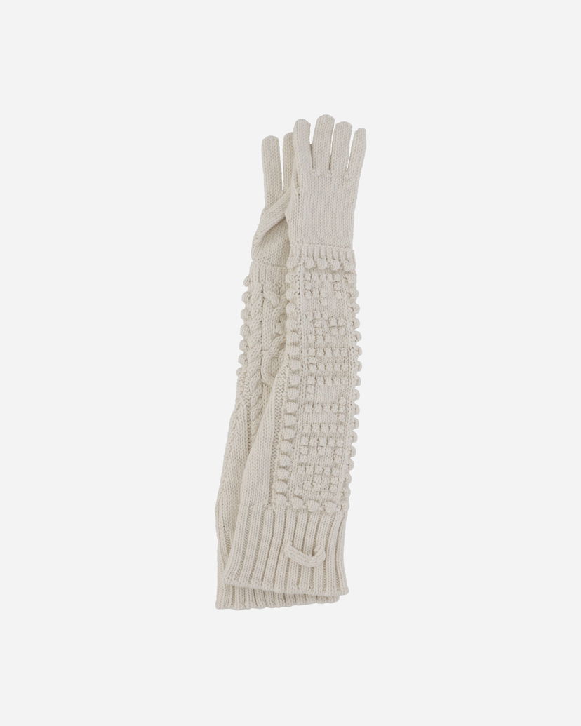 Рукавички Jean Paul Gaultier Long Knitted Gloves бежевий | 2431FGN009-M080 64