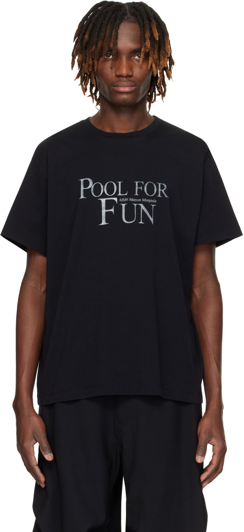 Футболка Maison Margiela MM6 Maison Margiela 'Pool For Fun' T-Shirt чорний | SH0GC0044 S24312