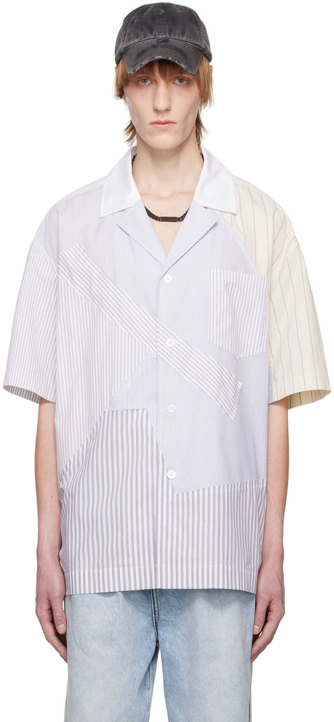 Сорочка Feng Chen Wang Feng Chen Wang Multi Stripe Short Sleeve Shirt Різнокольоровий | FMS15SR15