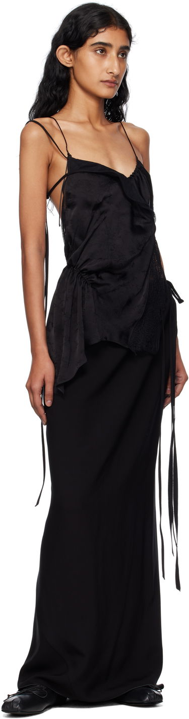 Безрукавка Ann Demeulemeester Vepa Ramage Jacquard Slip Top чорний | B0012832-FA611-099, 3